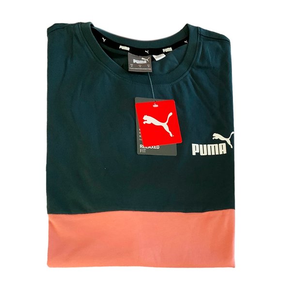 NWT PUMA POWER AUTHENTIC MEN'S DARK SLATE ROSETTE CREW NECK SHORT SLEEVE T-SHIRT - Picture 5 of 5